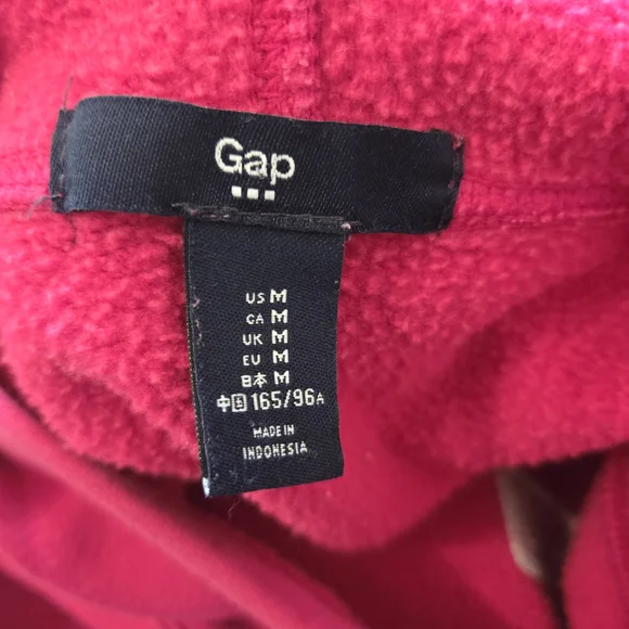 GAP Women's Pullover Hoodie In Vibrant Pink Med - Picture 5 of 5